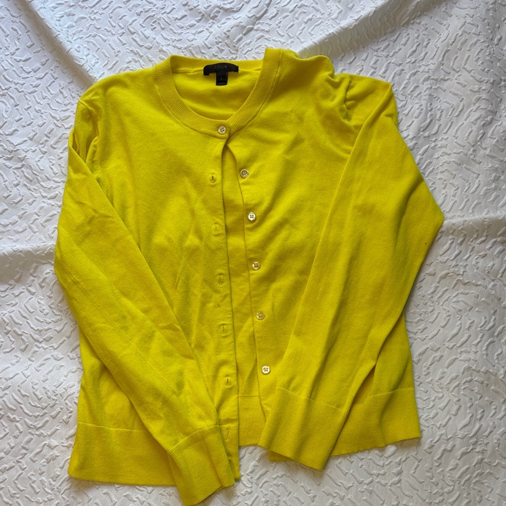 J. Crew Vibrant Yellow Women's Cardigan